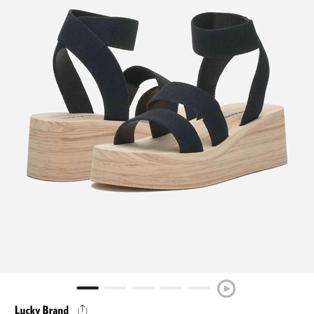 Lucky Brand Women's Black Platform Sandals Women’s 10